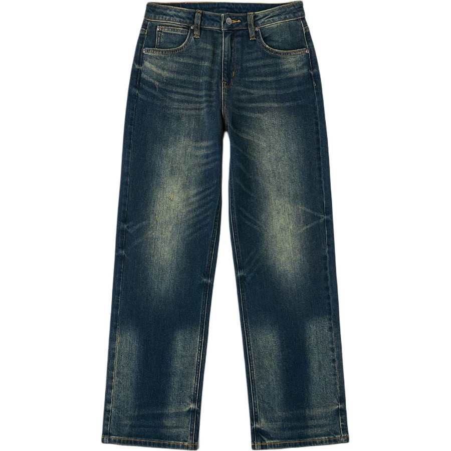 Lee Jeans Women's Dark Blue Moderate Straight Fit Pants