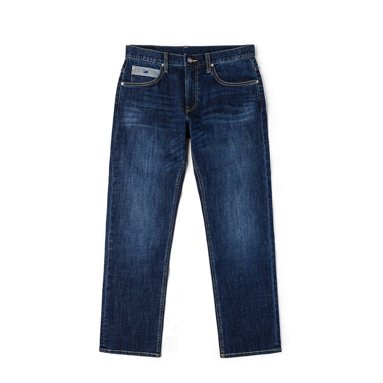 Lee Lee Jeans Men's Dark Blue Moderate Straight Fit Pants