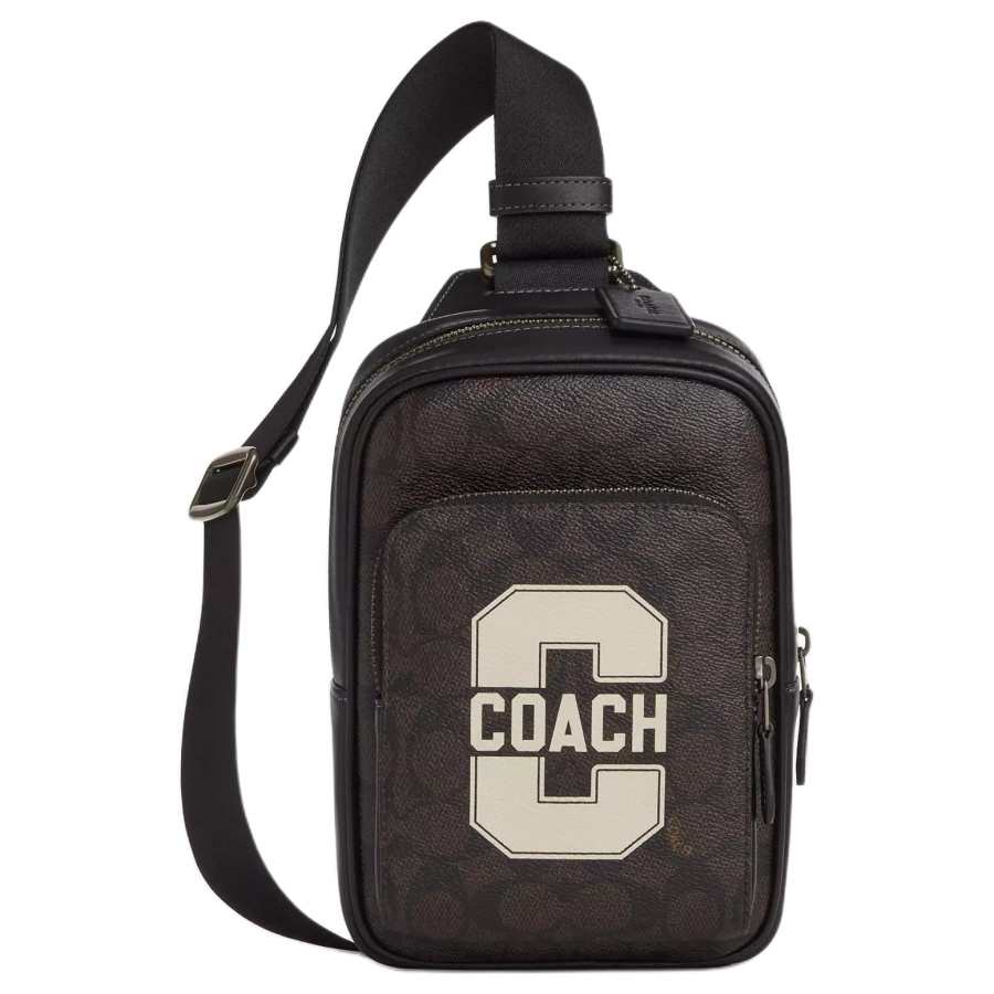 COACH RACER Calfskin Sling Bag Mini Women's Walnut