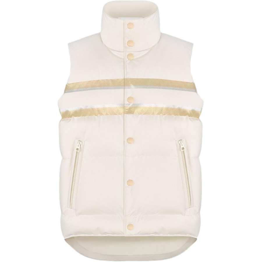 DIOR Dioralps Vests Women's White Stand Collar Moderate Other