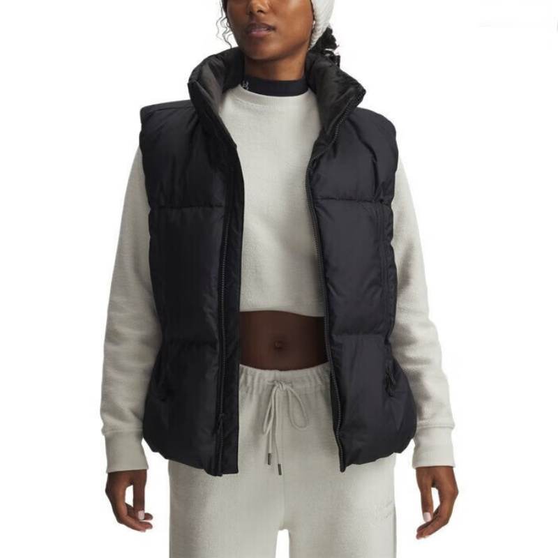 Under Armour Down Vests Women's Black Stand Collar Moderate Other