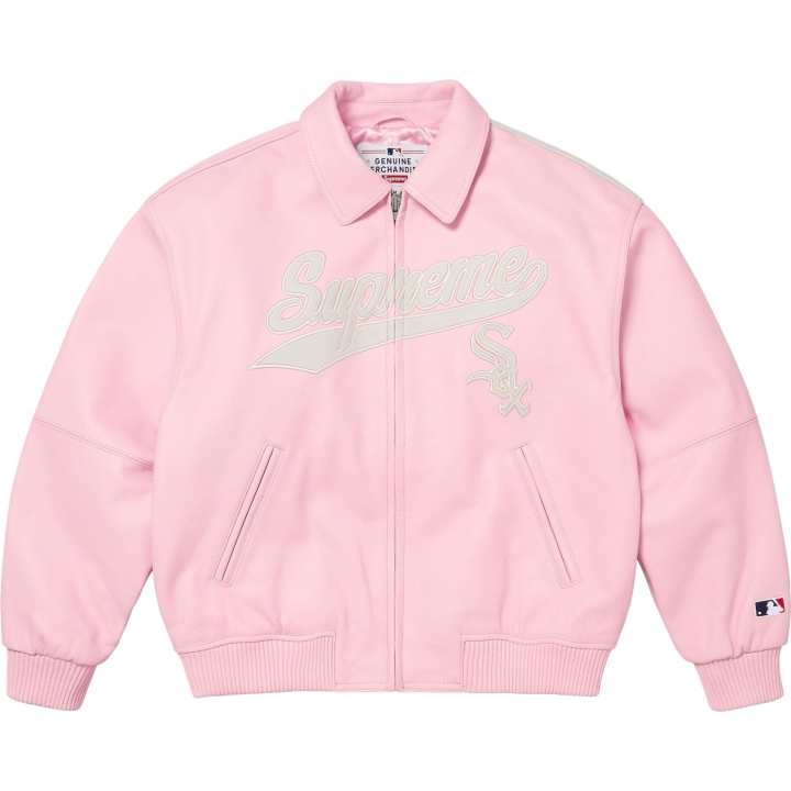 Supreme Supreme x Chicago White Sox FW25 WEEK5 Leather Varsity Jacket Jackets & Coats Unisex