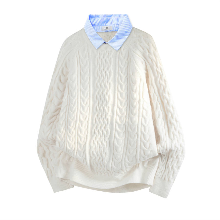 PAL ONGACO Sweaters Unisex Shirt Collar Moderate