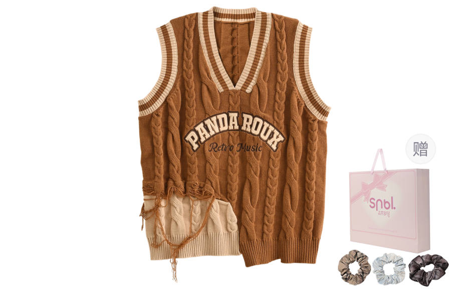SNBL Knitwear Women's Brown V Neck Moderate