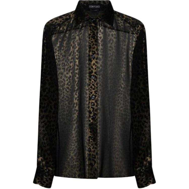TOM FORD Shirts Women's Black Lapel Moderate Other