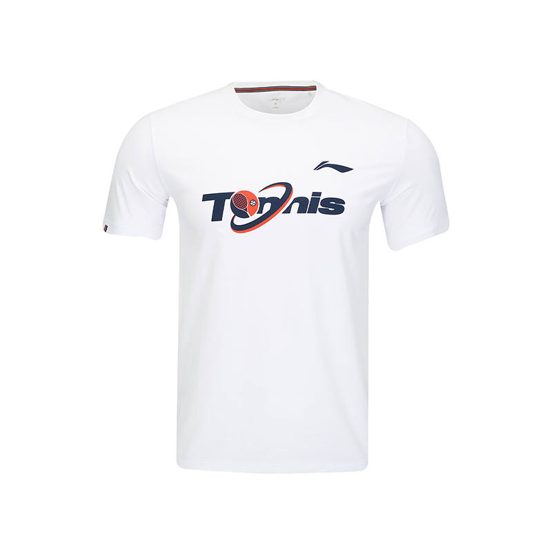 Li-Ning Li Ning T Shirts Unisex White Crew Neck