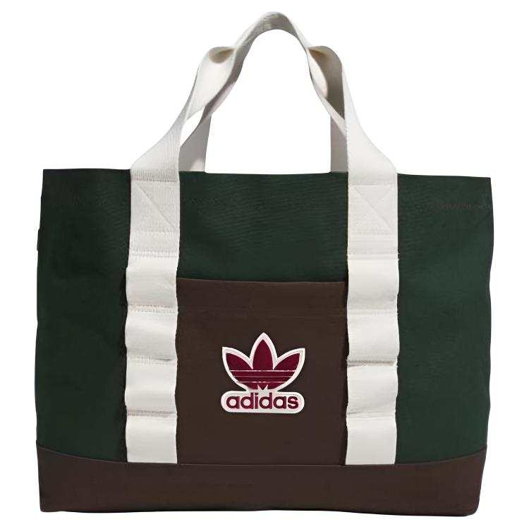 Adidas Originals X CLOT Collaboration Cotton Handbag Unisex Green Night & Dark Brown