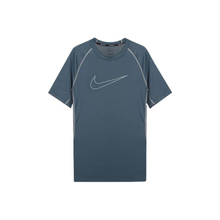 Nike Nike T Shirts Men's Gray Crew Neck Moderate Straight Fit
