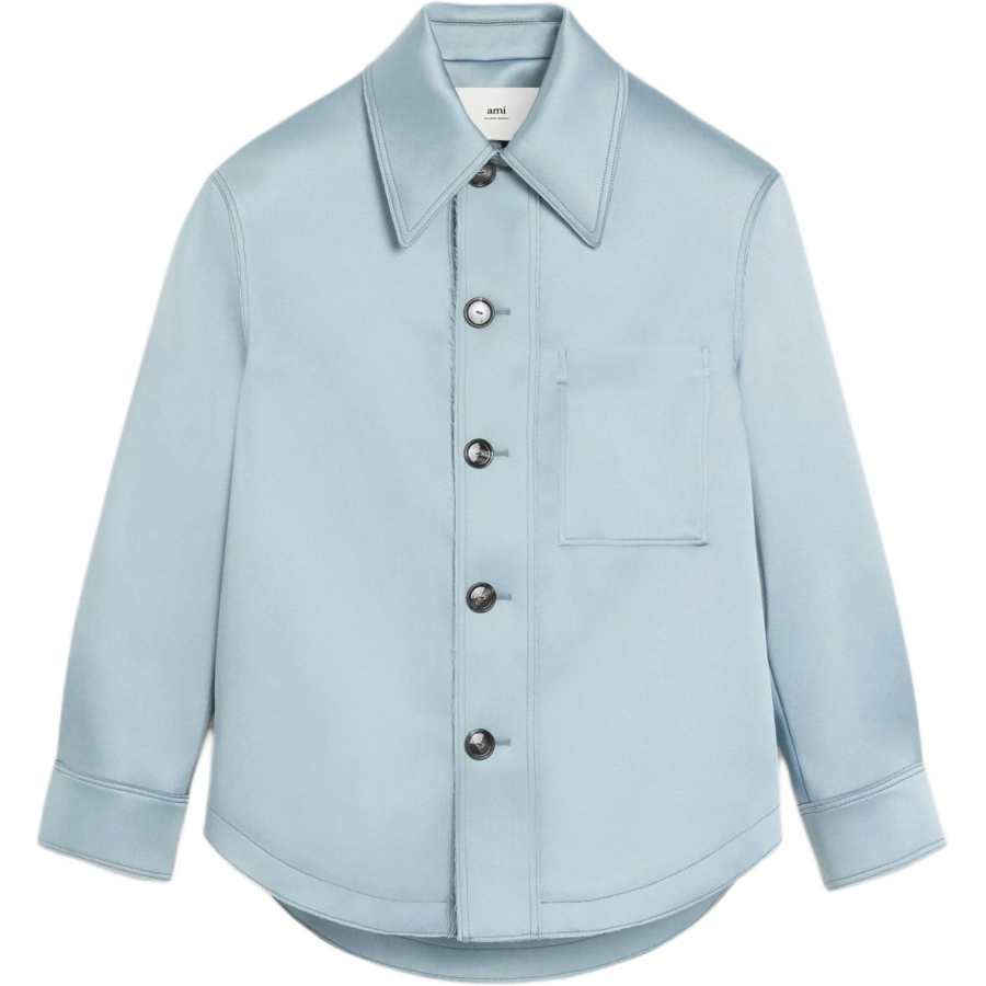 Amiparis Ami De Coeur button-up satin jacket