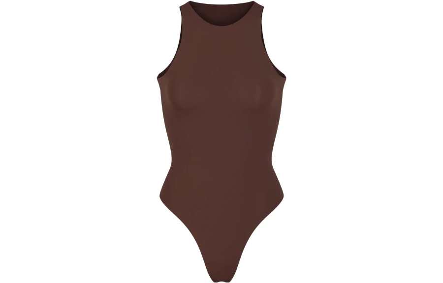 Skims Bodysuits Women's Dark Umber Turtleneck