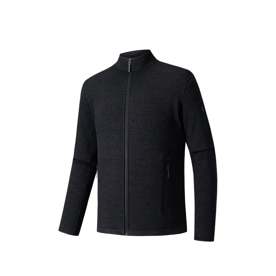ANTA ANTA Knitwear Men's Basic Black 3 Stand Collar Moderate Other