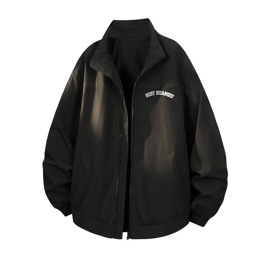 HUANQIU Jackets Unisex Lapel Moderate Pilot