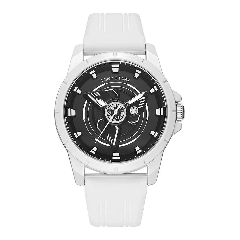 MARVEL MARVEL Iron Man Energy Collection Quartz Movement Silicone Strap Watch Unisex White Dial