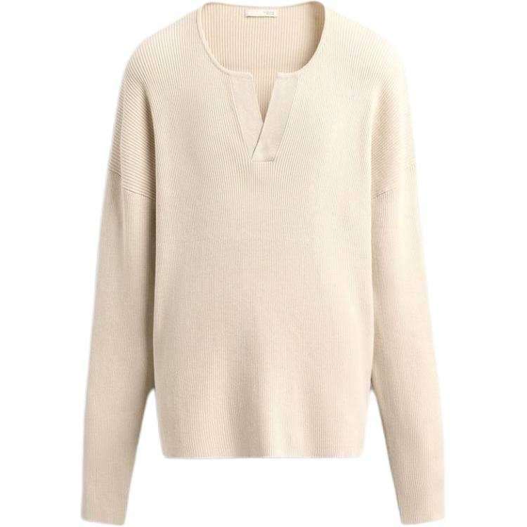 ZARA ZARA Sweaters Men's White Crew Neck Moderate