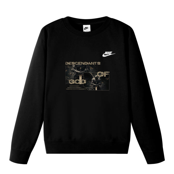 Nike Nike Sweatshirts Unisex Black Crew Neck Moderate Regular