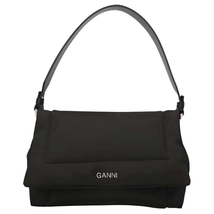 GANNI Recycled Polyamide Handbag, Shoulder Bag Regular Women's Black