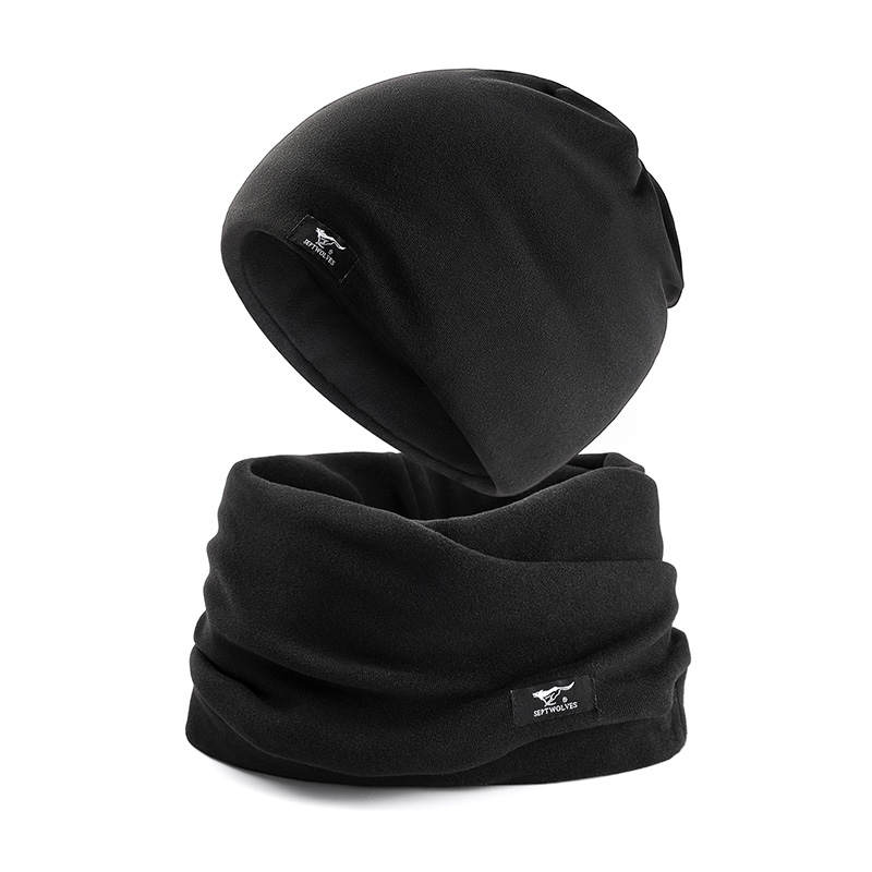 SEPTWOLVES SEPTWOLVES 94.6% Polyester, 5.4% Elastane Fall Winter Multifunction Snood One Piece Knitted Hat Two Piece Set Unisex