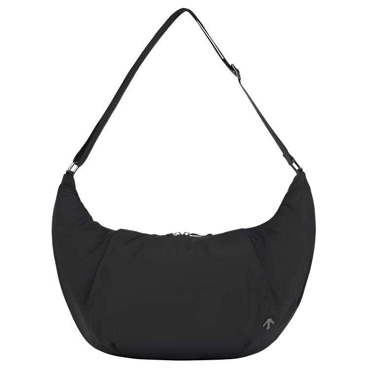 DESCENTE DESCENTE WOMEN'S STUDIO Solid Color Dumpling Bag Shoulder Bag Women's Black