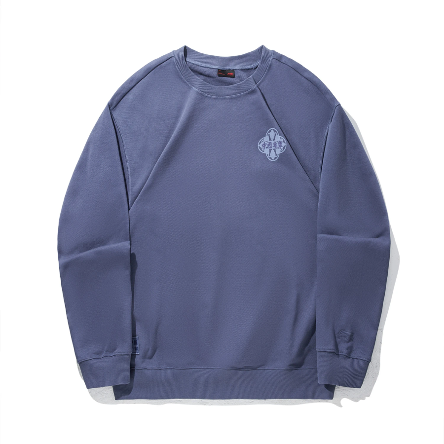 Li-Ning Li Ning Sweatshirts Unisex Crown Blue Crew Neck Moderate