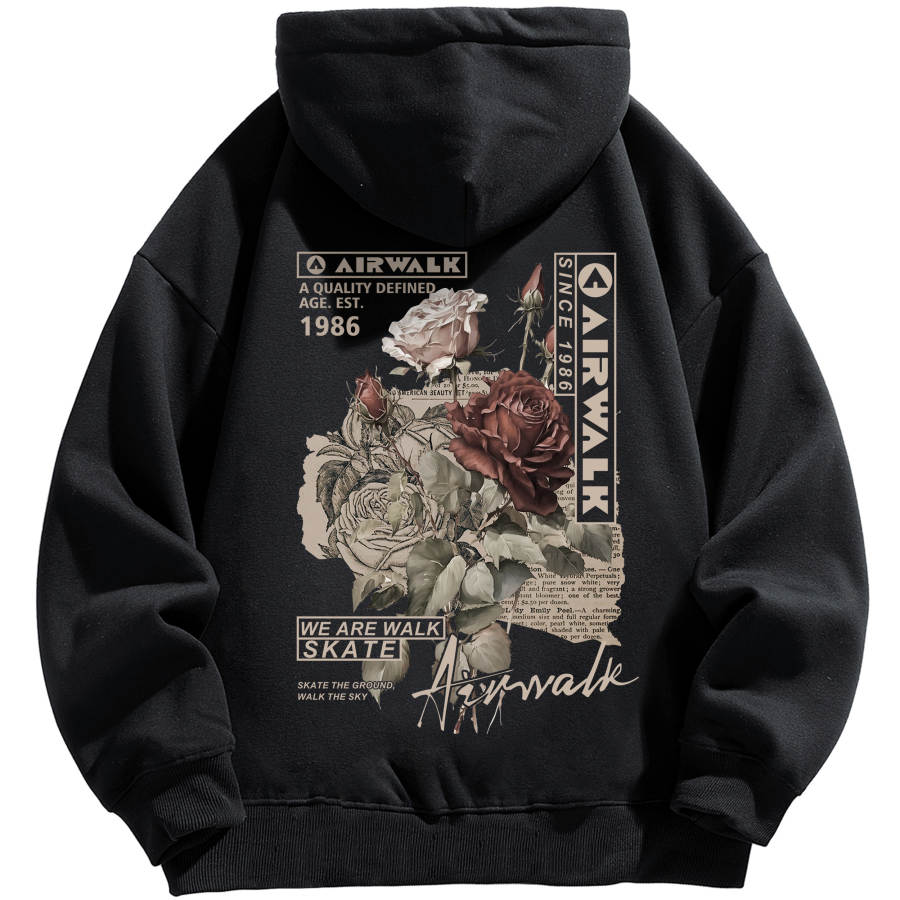 Airwalk Sweatshirts Unisex Hooded Moderate Regular