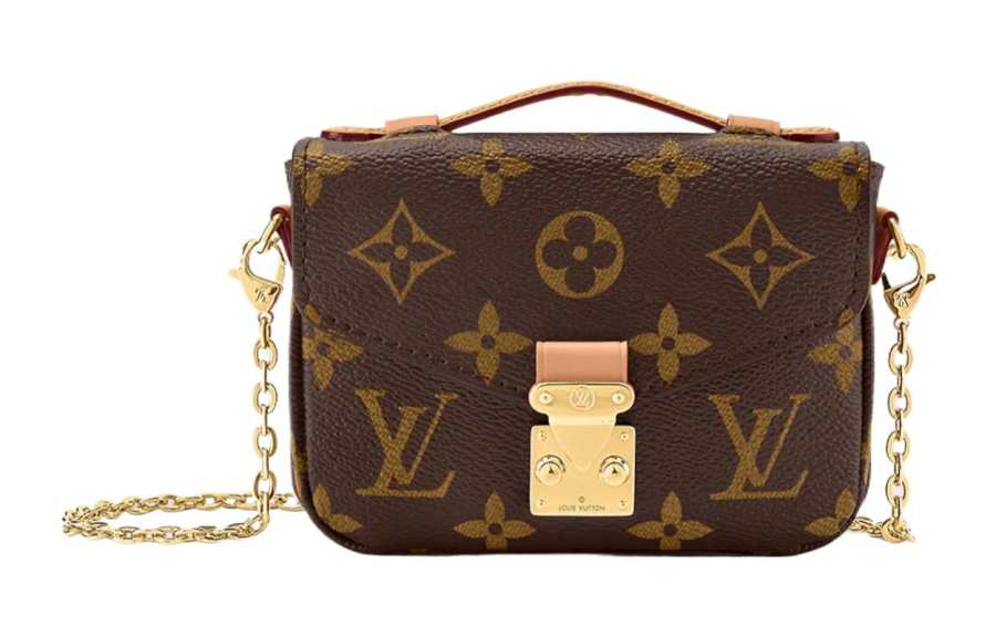 LOUIS VUITTON Coated Canvas With Cow Leather Messenger Bag, Handbag Women's Brown
