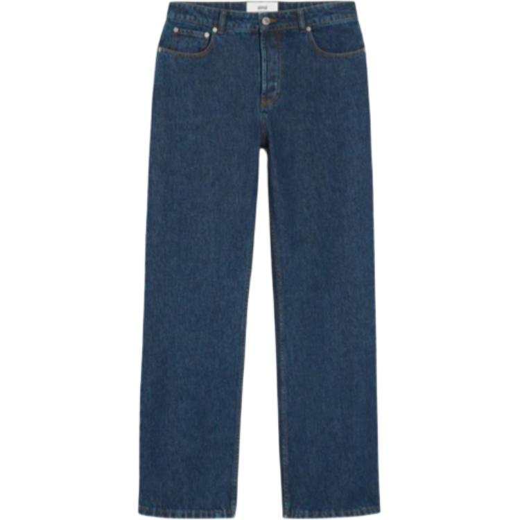 Amiparis loose-fit cotton blue jeans