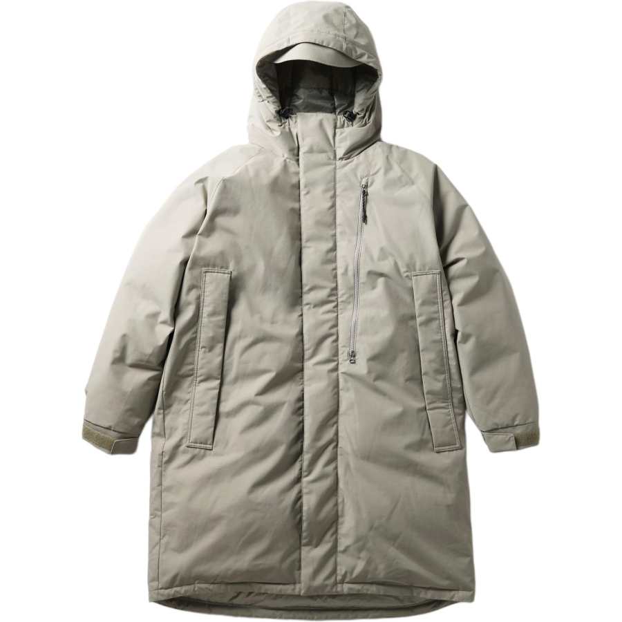 Snow Peak Down Jackets Men's Light Gray/Light Gray Hooded Moderate