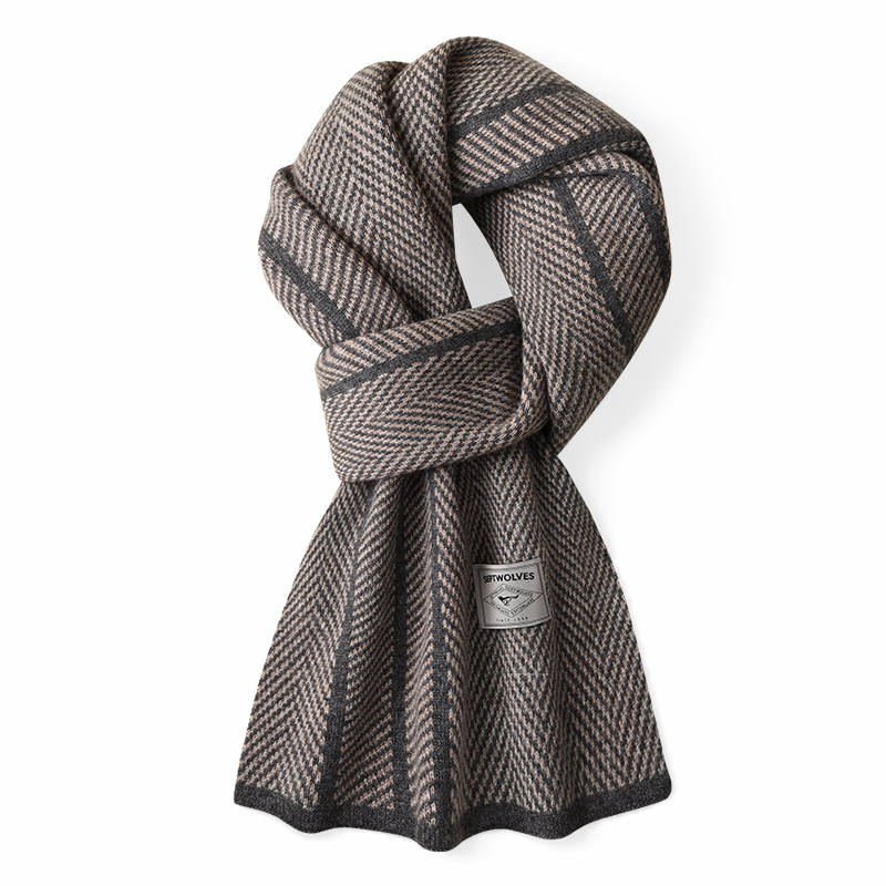 SEPTWOLVES Cashmere Fall Winter Outdoor Sports Cold Resistant Thermal Knit Scarf Unisex