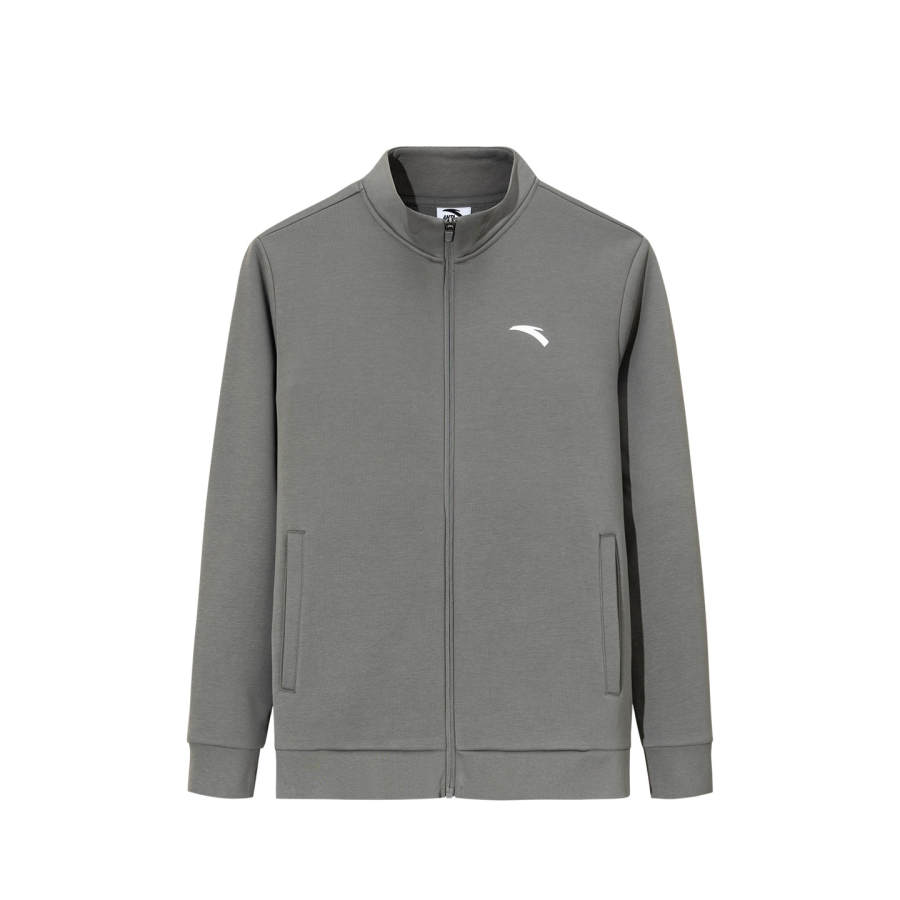 ANTA Knitwear Men's Dusty Gray 3 Stand Collar Moderate Other