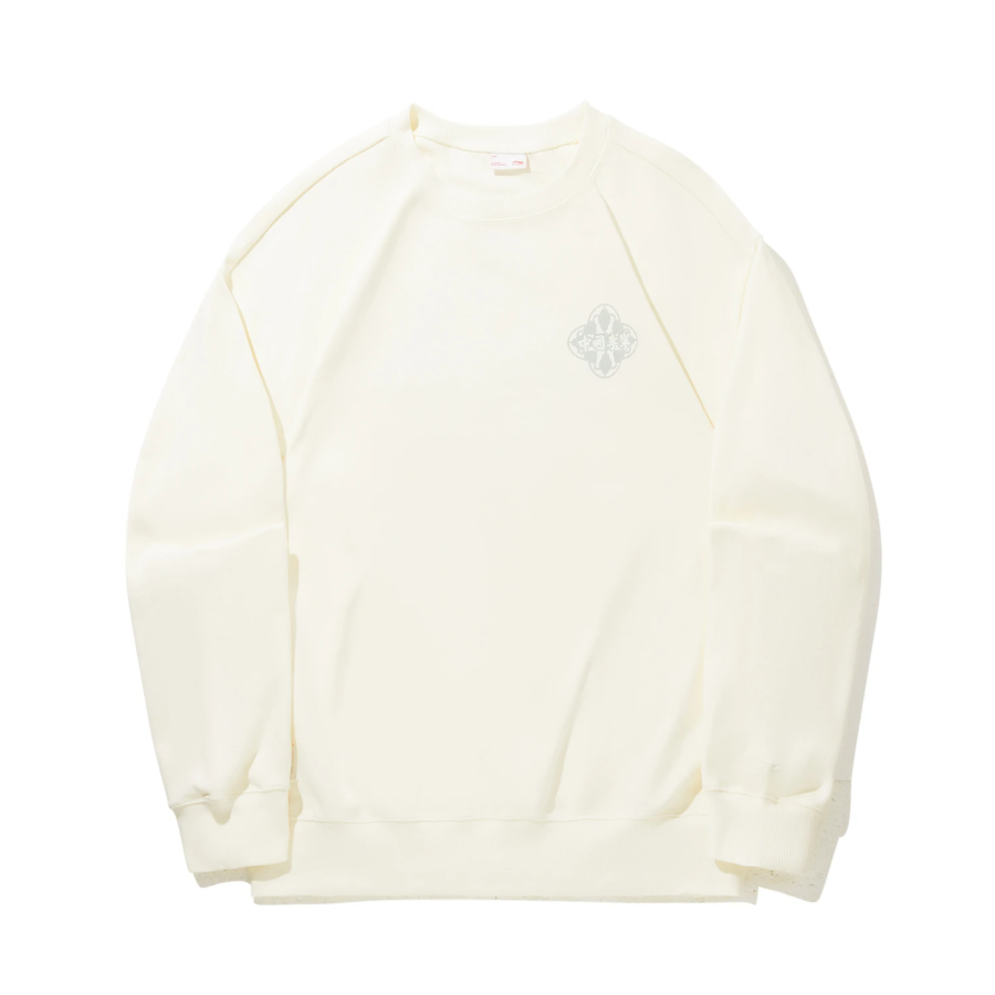Li-Ning Li Ning Sweatshirts Unisex Ecru Crew Neck Moderate