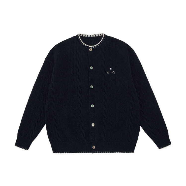 FPA Sweaters Unisex Crew Neck Moderate Cardigan