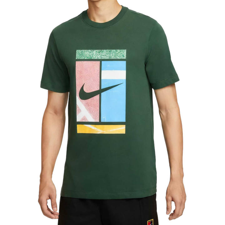 Nike Nike Dri Fit T Shirts Men's Fir Green Crew Neck
