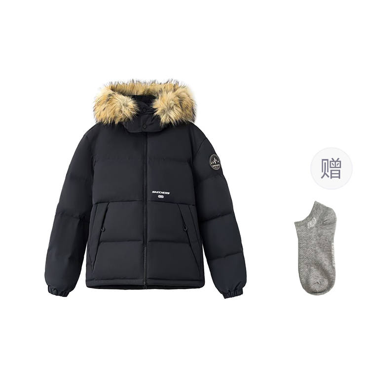 Skechers Down Jackets Unisex Fur Collar Thickened Other