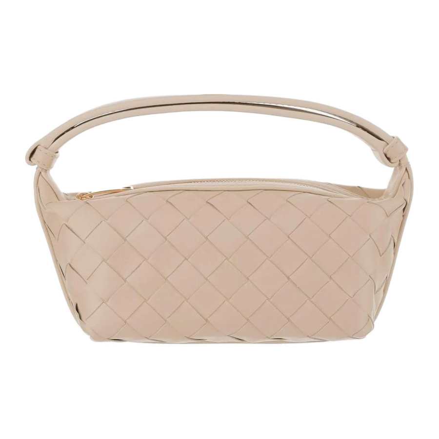 Bottega Veneta Calfskin Handbag Regular Women's Beige