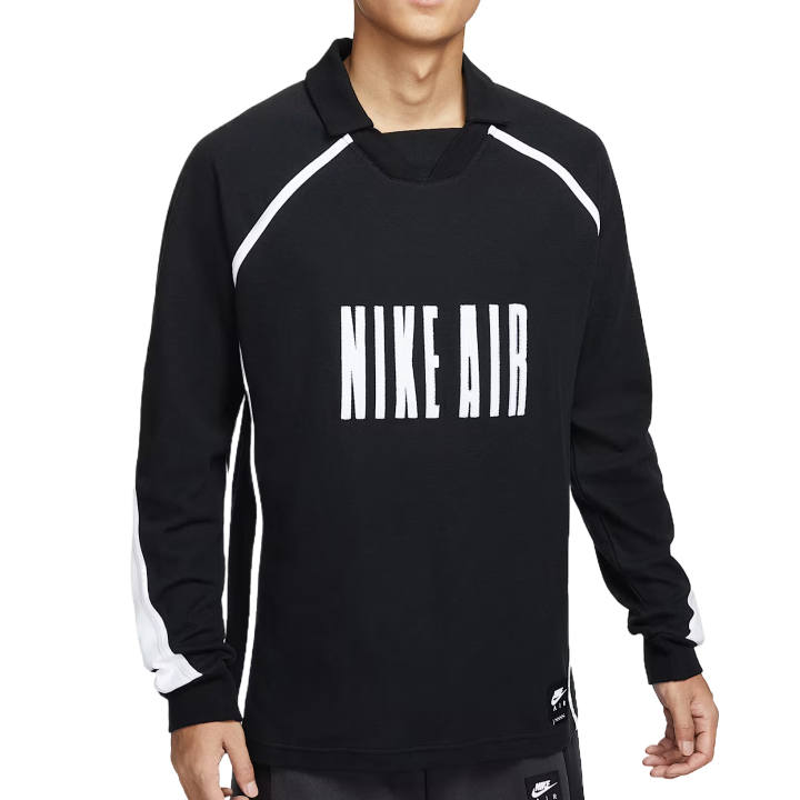 Nike Nike Air Sweatshirts Men's Black Lapel Moderate Regular