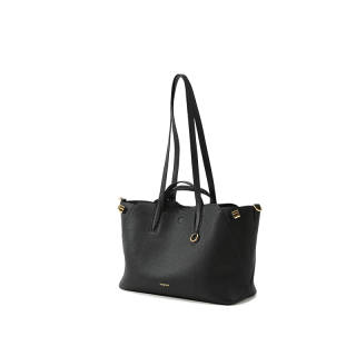 Songmont Cow Leather Handbag Small Women's Smoky Ink Black/Red Clay Brown