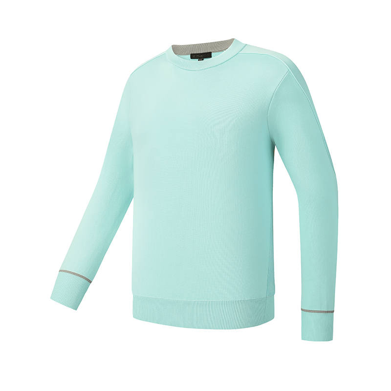 FILA Golf Sweaters Men's Water Light Green Crew Neck Moderate Other