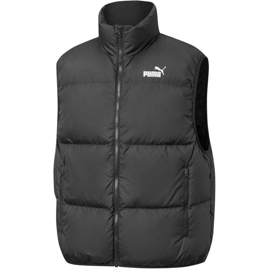 PUMA PUFFER DOWN Vests Men's Black Stand Collar Lightweight Other