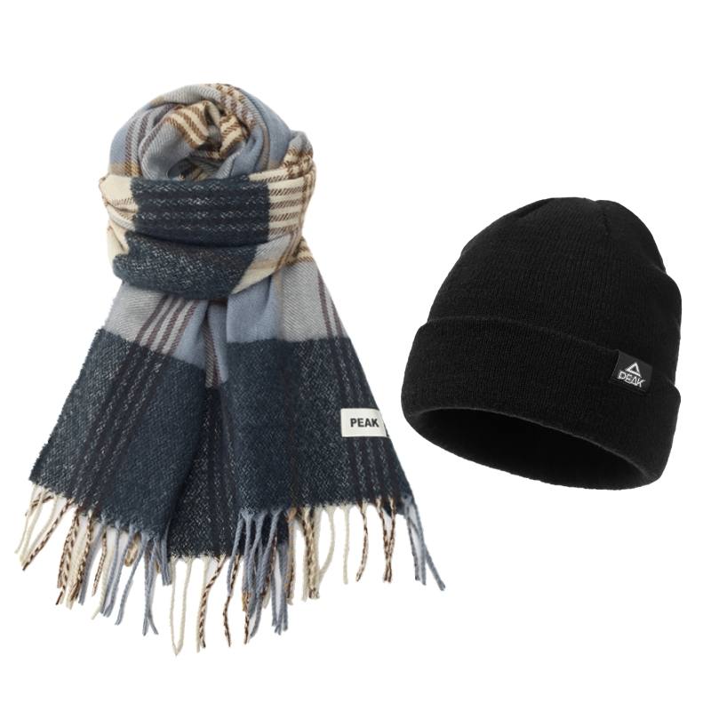 PEAK PEAK Polyester Knit Scarves Unisex Blue