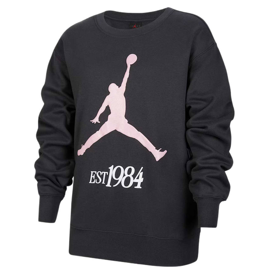 Jordan Jordan Sweatshirt Jumpman Club Gray Black Kids'