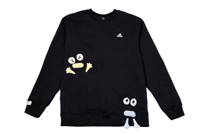 Adidas Adidas LABEL Sweatshirts Unisex Black Crew Neck Moderate Regular