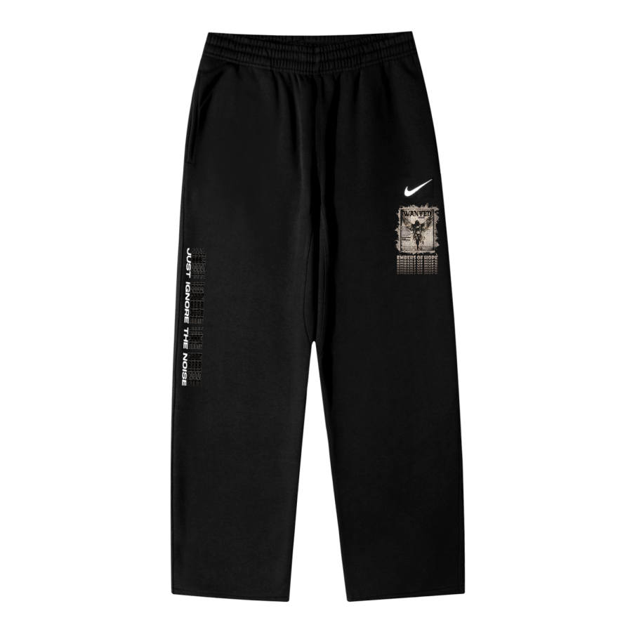 Nike Nike Club Fleece Lined Faux Linen Ink Splatter Angel AS OH Pant Swoosh NF Logo Breathable Casual Knitted Sweatpants