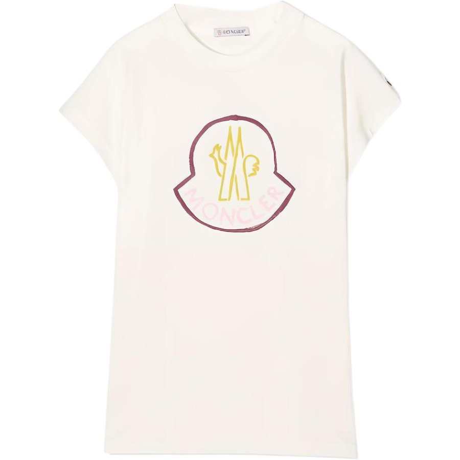 Moncler T Shirt SS22 White Kids'