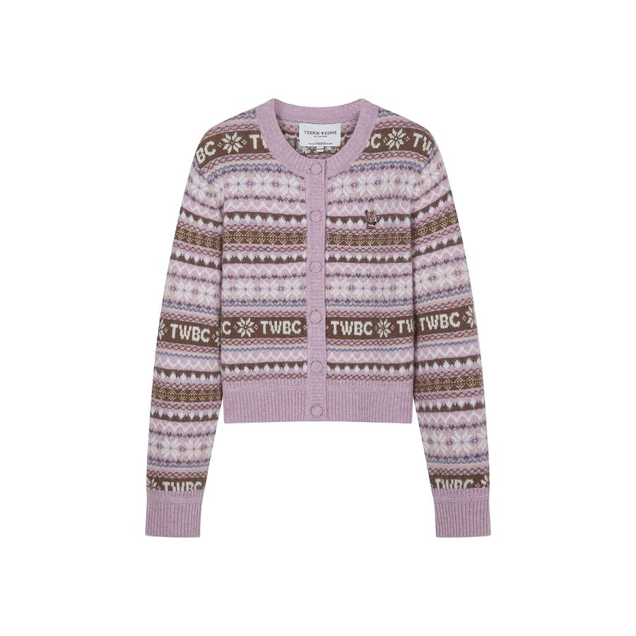 Teenie Weenie Knitwear Women's Crew Neck Moderate Cardigan