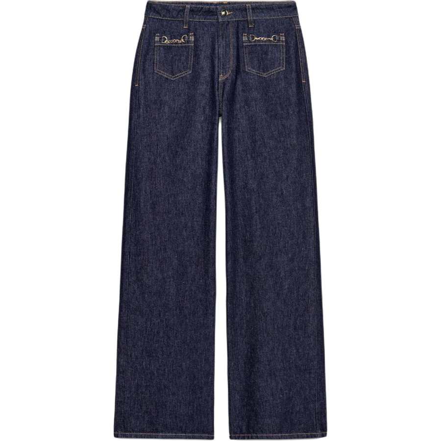 ZARA Jeans Women's Blue Moderate Wide Leg Pants