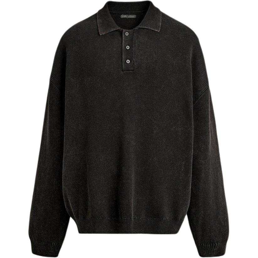 ZARA Polo Shirts Men's Brown Moderate