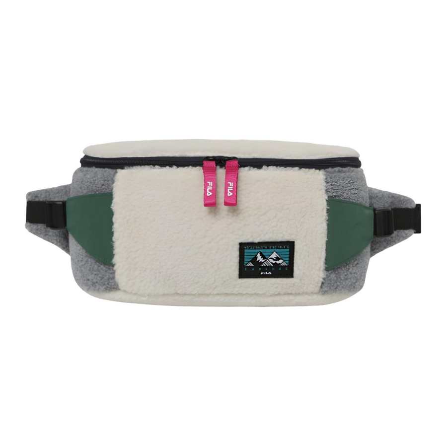FILA Color Block Design Fanny Pack Regular Unisex Cream