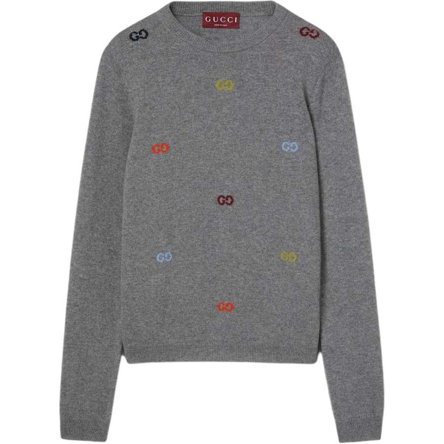 GUCCI Gucci embroidered logo sweater