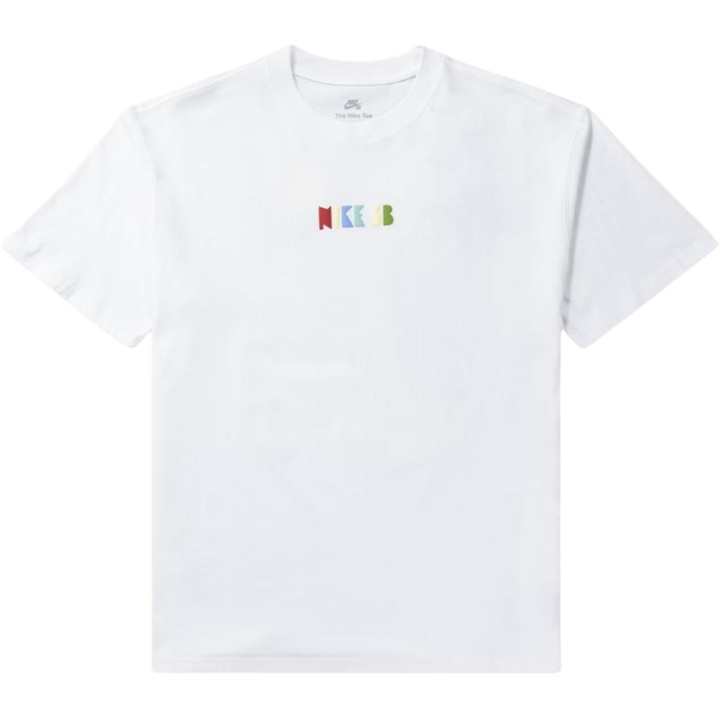 Nike Nike Clothing T Shirts Men's White Crew Neck Straight Fit