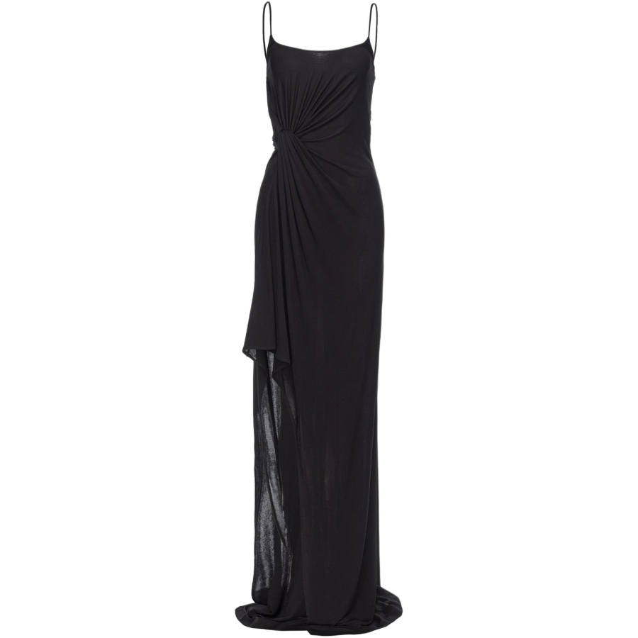 PINKO Scoop Neck Sleeveless Side Slit Maxi Dress